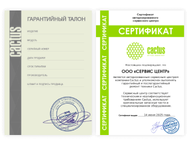 Сертификат Cactus
